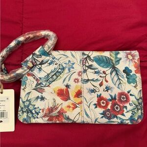 HOBO Floral Clutch in Blue and Red